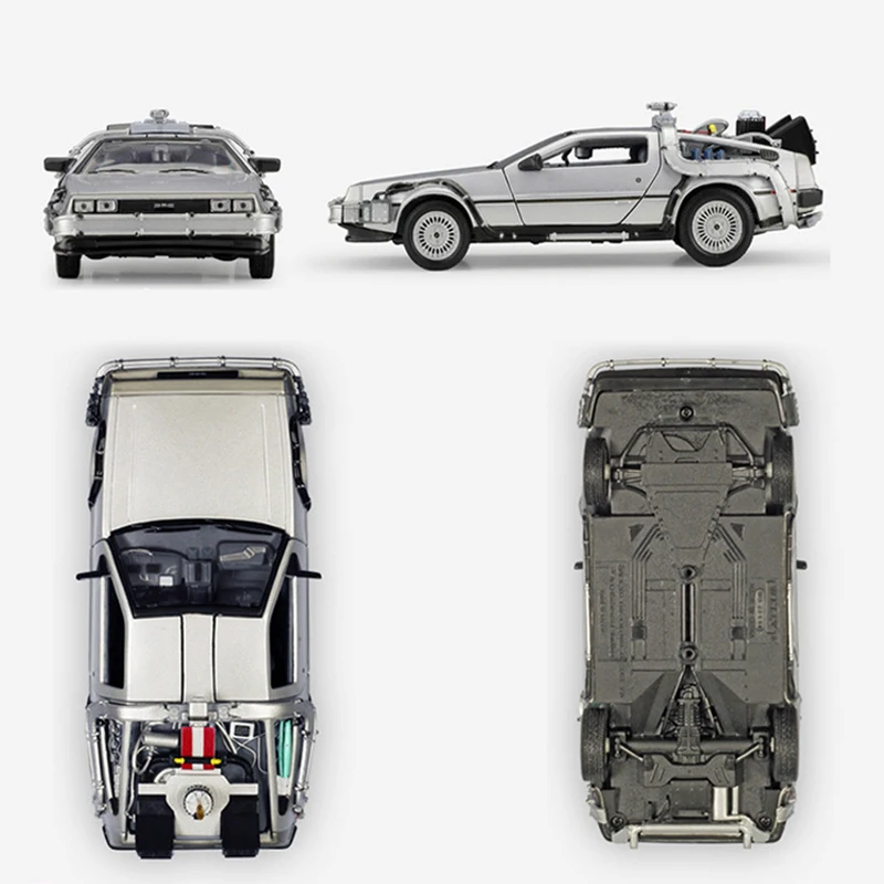 HOMMAT имитация Welly масштаб 1:24 DeLorean DMC 12 Назад в будущее 2 Модель автомобиля из сплава