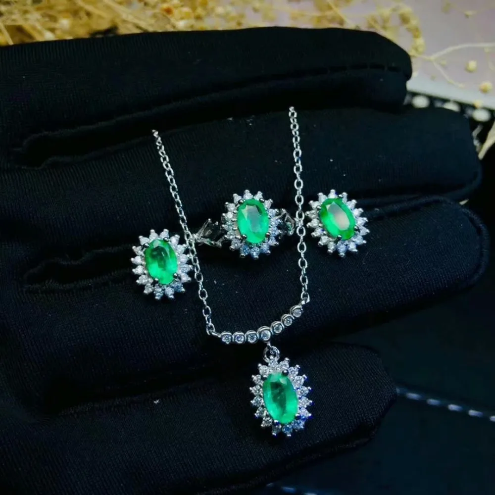 

Женские серьги-гвоздики SHILOVEM, из стерлингового серебра 925 пробы, с натуральным изумрудом, свадебные ювелирные украшения, подарок jctzje0406agml