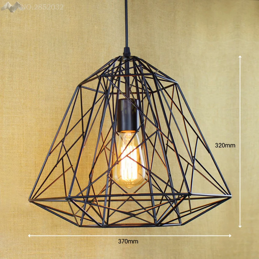 Железная сетка винтажный подвесной светильник Эдисона промышленный Лофт