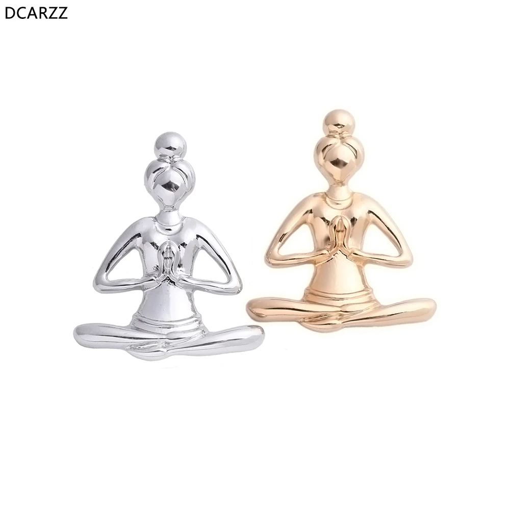 

Cute Yoga Girl Pin Badge Wedding Brooches Women Accessories Gift Gold Sliver Brooch Trendy Jewelry Hat Vintage pin