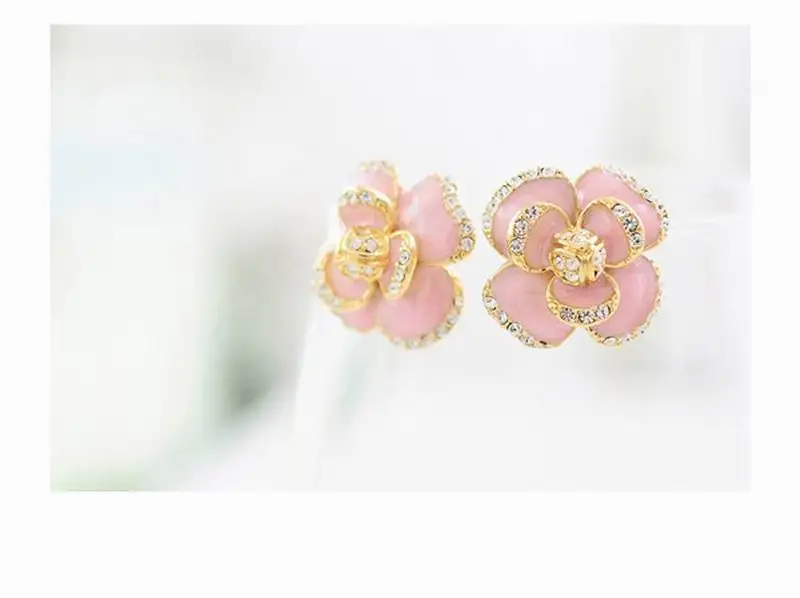 Корейский Модный Бренд Ювелирных Красочные Эмали Цветок Серьги Небольшой