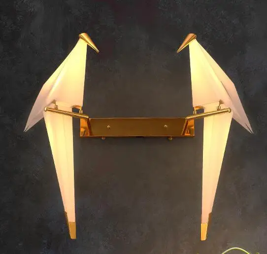 2 heads wall lamp Скандинавский постмодерн творческая личность птичка спальня люстра прикроватная Балкон ресторан простой кран светодиодный светильник - Цвет корпуса: 2 heads wall lamp