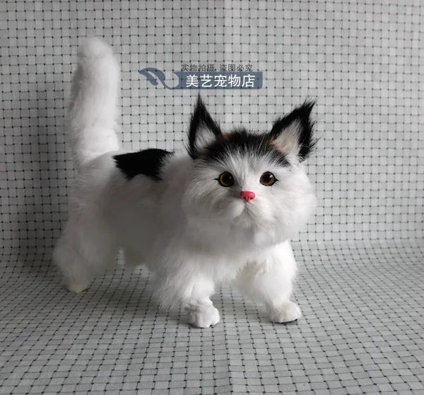 

Simulation black ears cat polyethylene&furs cat model funny gift about 30cmx12cmx28cm