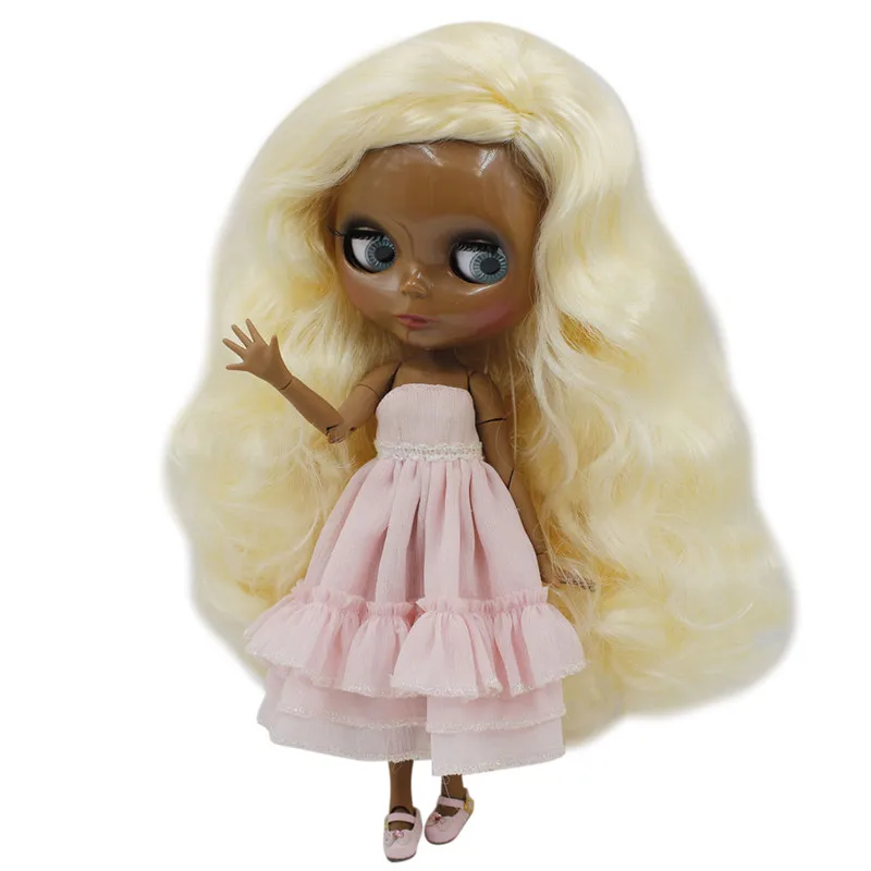 

ICY DBS Blyth doll No.BL313/340 Golden hair JOINT body Super Black skin 1/6 BJD Neo ob24 anime