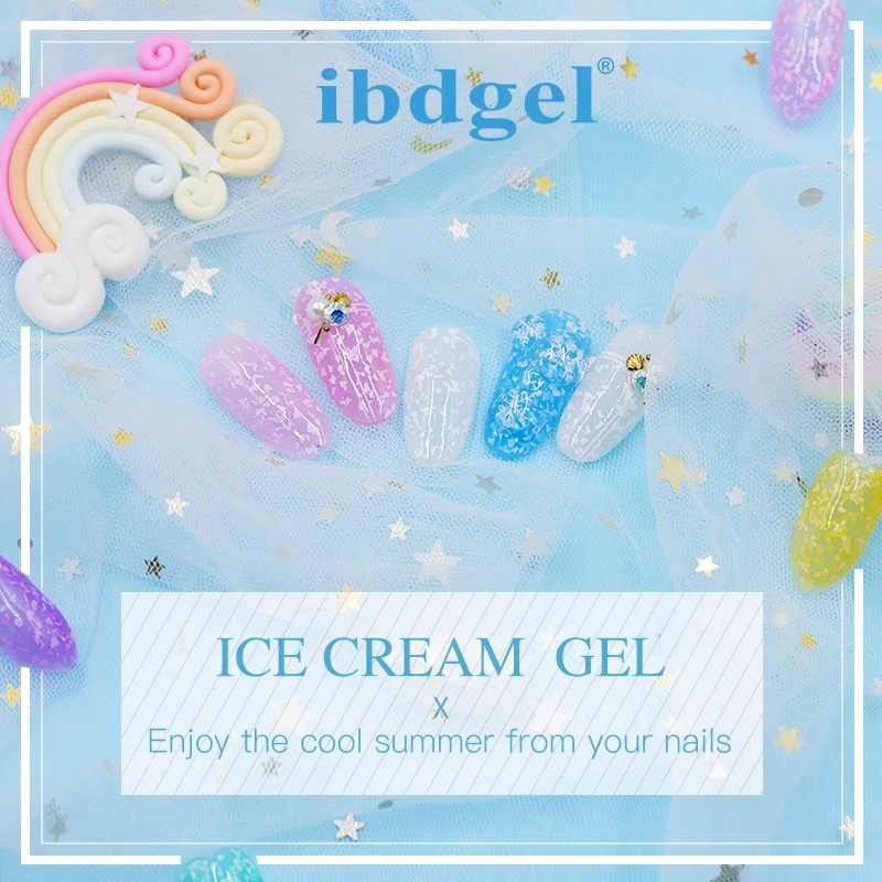 1 шт. летний Гель лак со снежинками ice scream Snow Sakura для ногтей УФ светодиодный