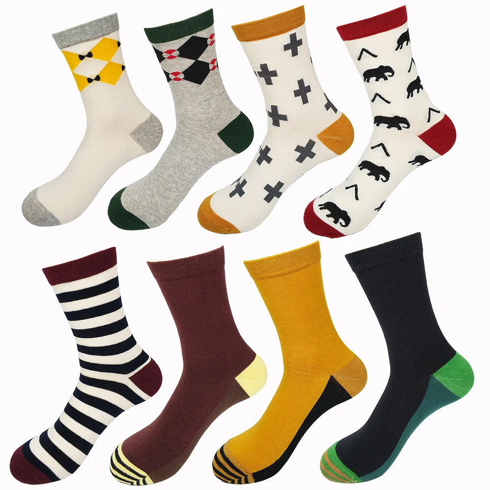 Новые весенне осенние мужские хлопковые носки в трубке цветные EUR39 44|men cotton socks|cotton