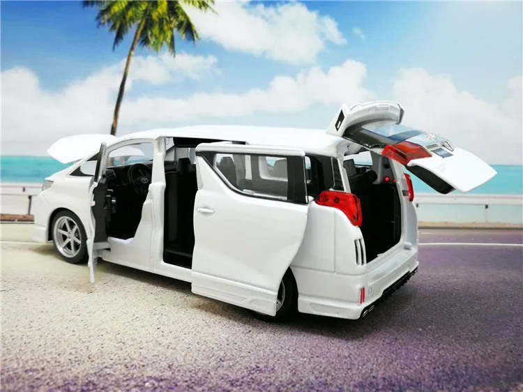 Высокая симитация 1:32 Toyota Alphard MPV модель из сплава Модель автомобиля 4 открыть дверь со звуком светильник детские игрушки