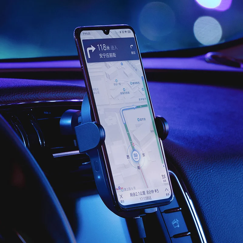 Xiaomi Mi Беспроводной автомобиля Зарядное устройство 20 Вт макс Электрический автоматический Pinch 2.5D Стекло кольцо Горит зарядки для Смартфон Xiaomi MI