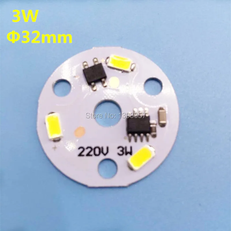 Новая 3 Вт 5730 панель лампы интегрированный ic светодиодный драйвер 32 мм SMD