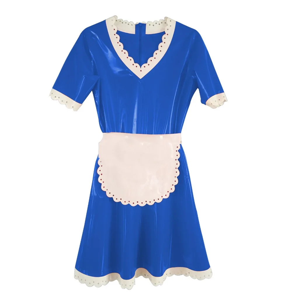 Новинка 2019 латексная натуральная резинка женское платье-передник для горничной