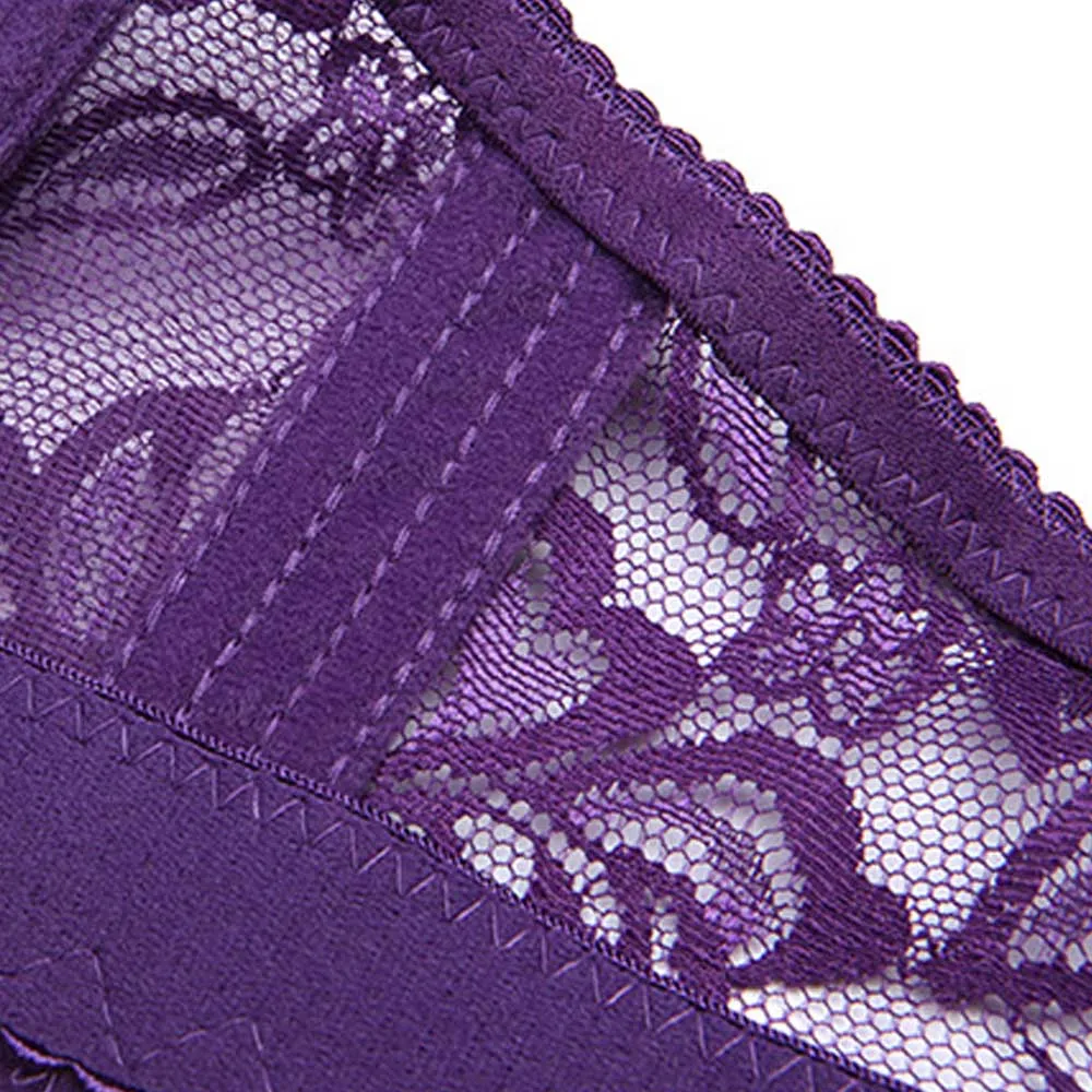 Женский кружевной бюстгальтер пуш ап на косточках с цветочным принтом без