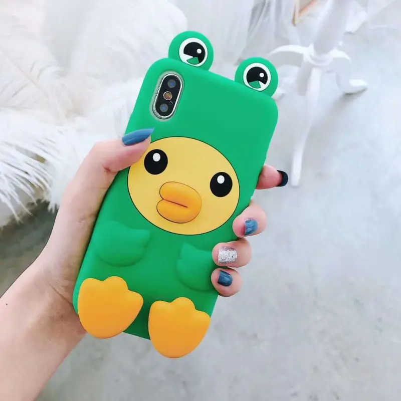 Чехол для телефона EPENA для iphone 11 pro XR XS Max 7 8 plus 6 6S Plus, супер милый 3D мультяшный мягкий чехол для iphone X - Цвет: 02