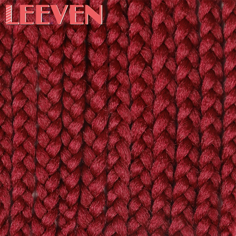Leeven 3S коробка косички вязанные волосы синтетические плетеные волосы 14 ''12 прядей черный коричневый твист волосы удлинения 6 шт