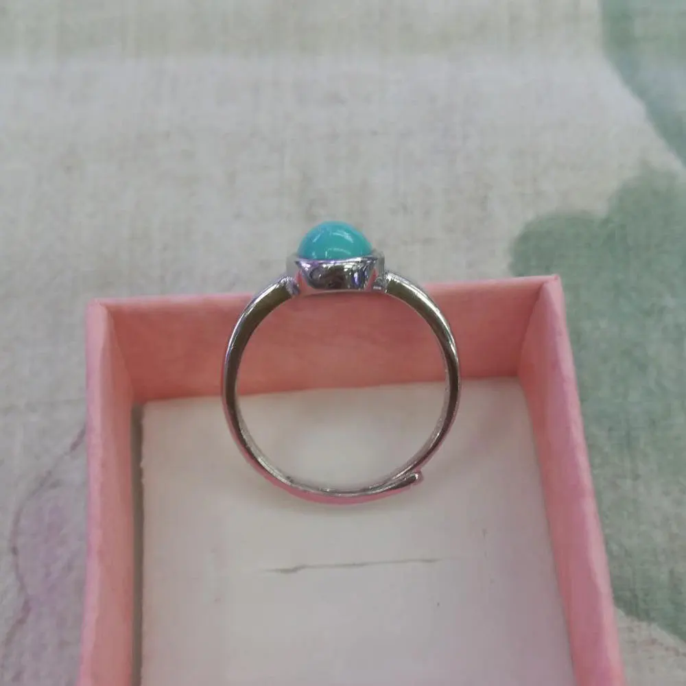 RADHORSE 925 Серебряные кольца для Для женщин Fine Jewelry бирюзовый в сдержанном стиле