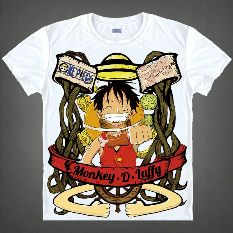 Coolprint Футболка с изображением в стиле аниме ONE PIECE футболки соломенная шляпа