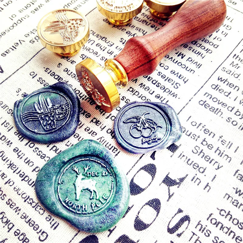 2018 Новый Postmark кактус олень вишня ретро краска печать Мужской и Женский DIY