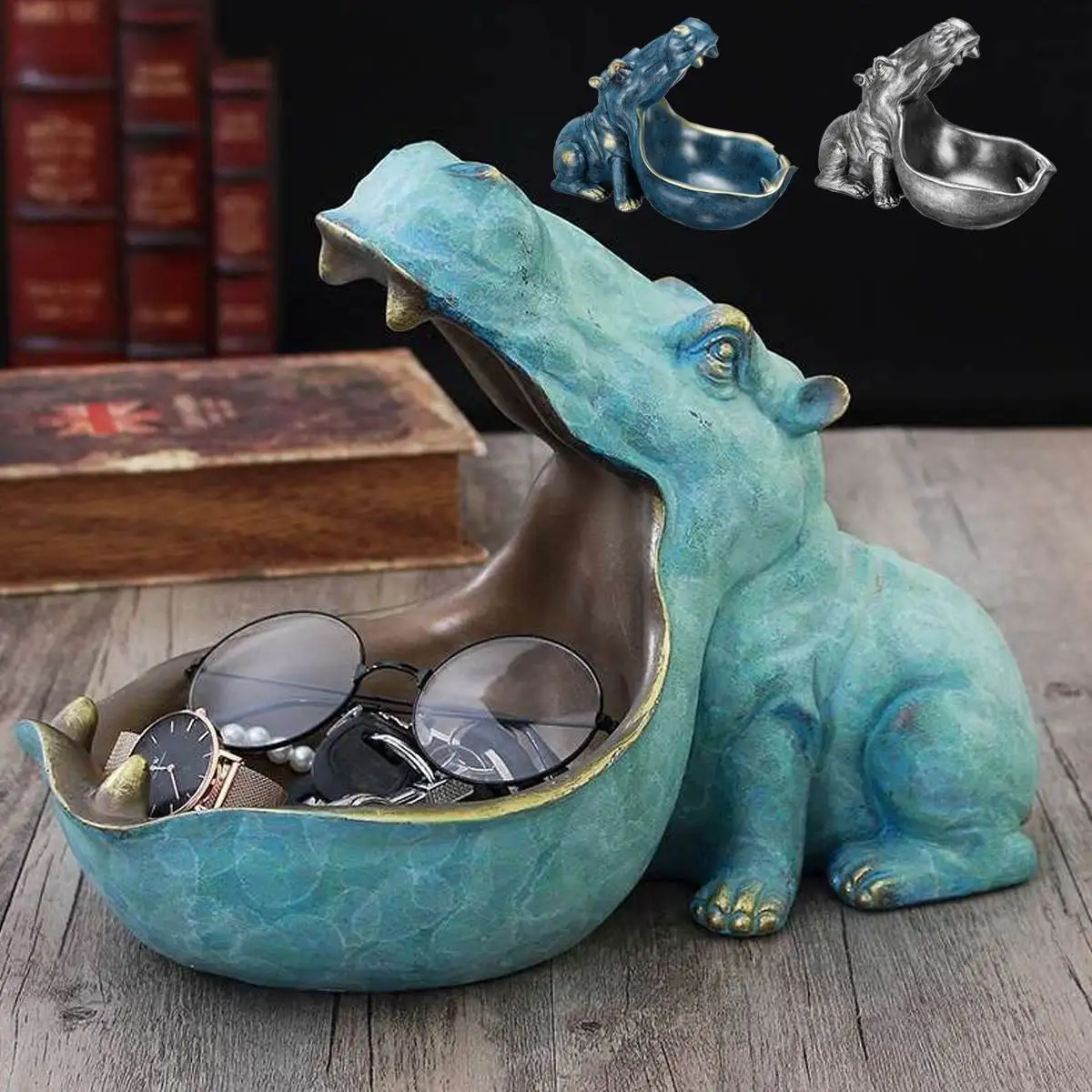 Большая резиновая фигурка Hippopotamus для украшения дома офиса отеля настольная животное современное ремесло гиппопотамус декоративная статуэтка