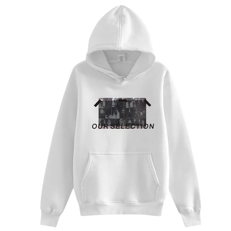 Fashion printed loose hoodies unisex autumn winter kpop wanna one lai kuanlin same pullover fleece/thin sweatshirt 2 colors | Женская
