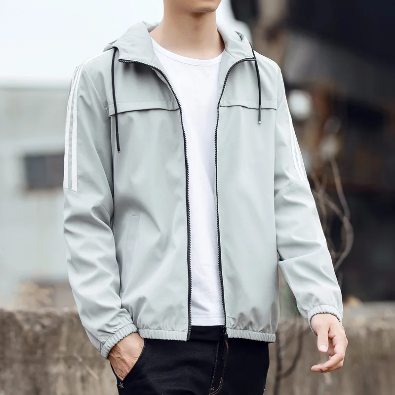 Новинка осенне-Весенняя мужская куртка-бомбер большого размера повседневная