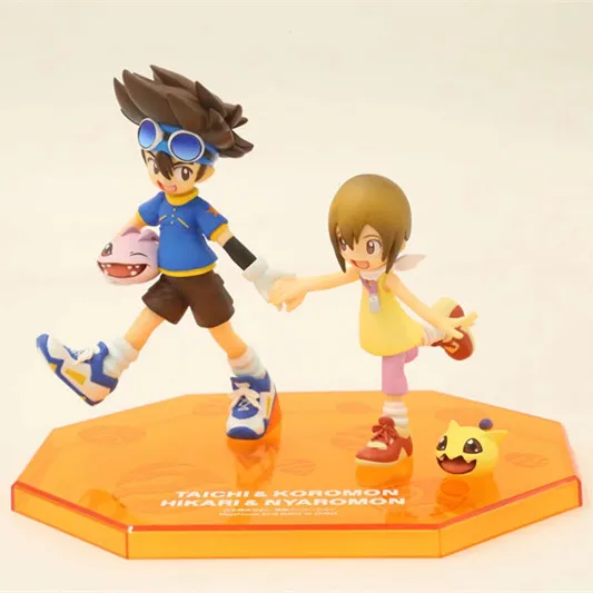 Аниме Digimon Adventure Yagami Taichi Hikari ПВХ фигурка Коллекционная модель кукла игрушка 10