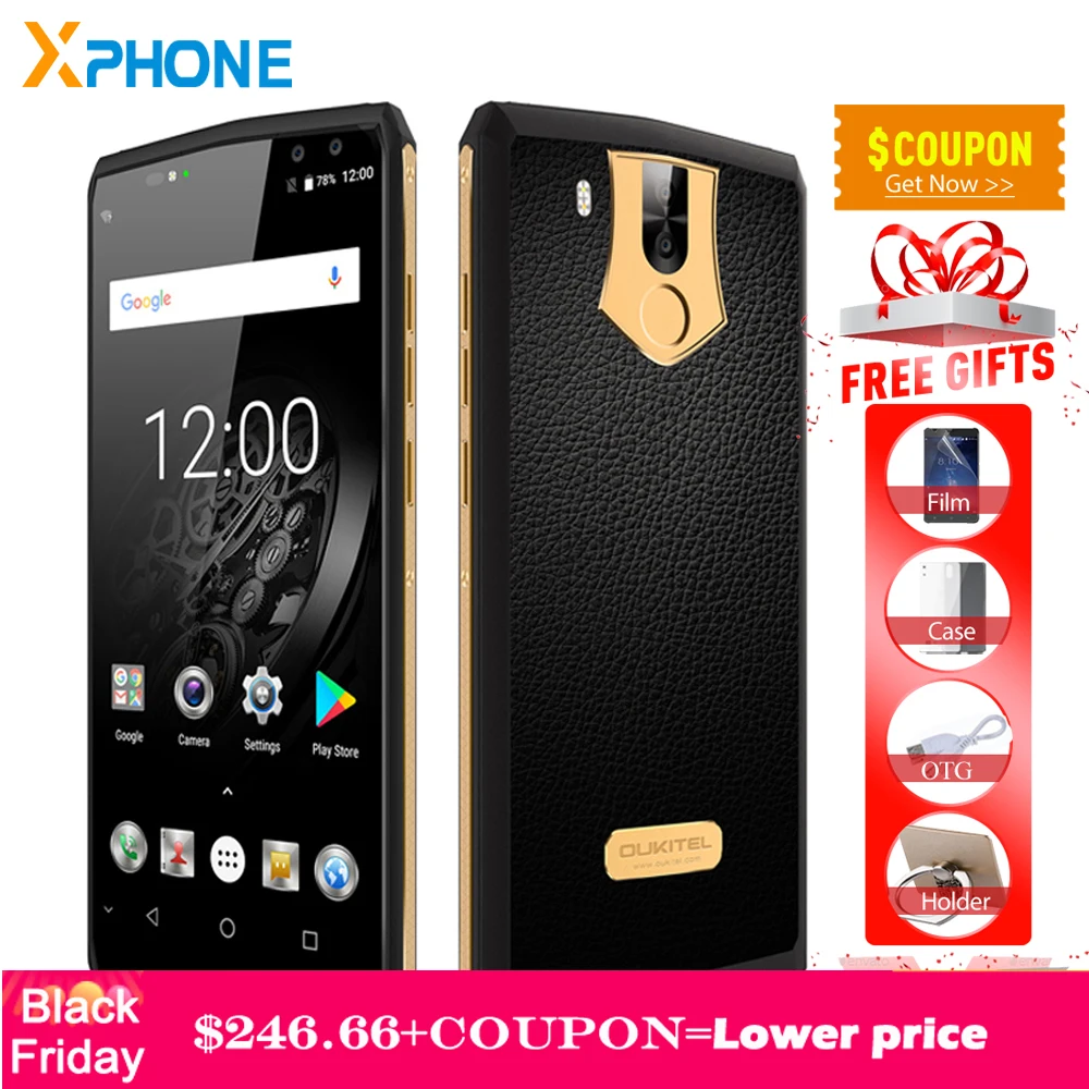 Oukitel k10 6 0 дюйма 18:9 смартфон MT6763 helioP23 Android 7 Octa Core ГБ 4G B 4 камеры LTE 11000 Батарея сотовый