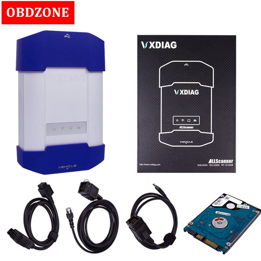 2019 оригинальный ALLSCANNER VXDIAG VCX PLUS для BMW диагностический инструмент с HDD лучше чем icom