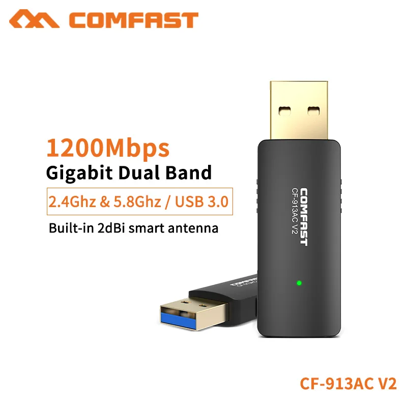 COMFAST 2 4G/5 0 GHz WiFi USB сетевой адаптер 1200 Мбит/с Беспроводная Сетевая карта AC