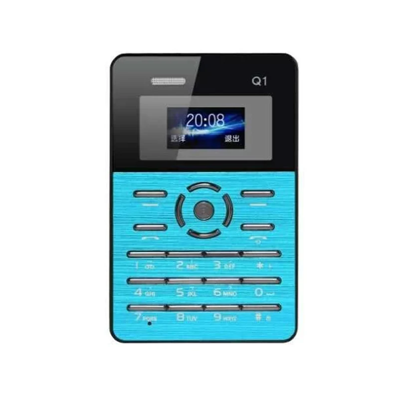 

Russian Keyboard Original AEKU Q1 Ultra thin Pocket Card Children Student Mobile Phone MP3 Player FM No Camera
