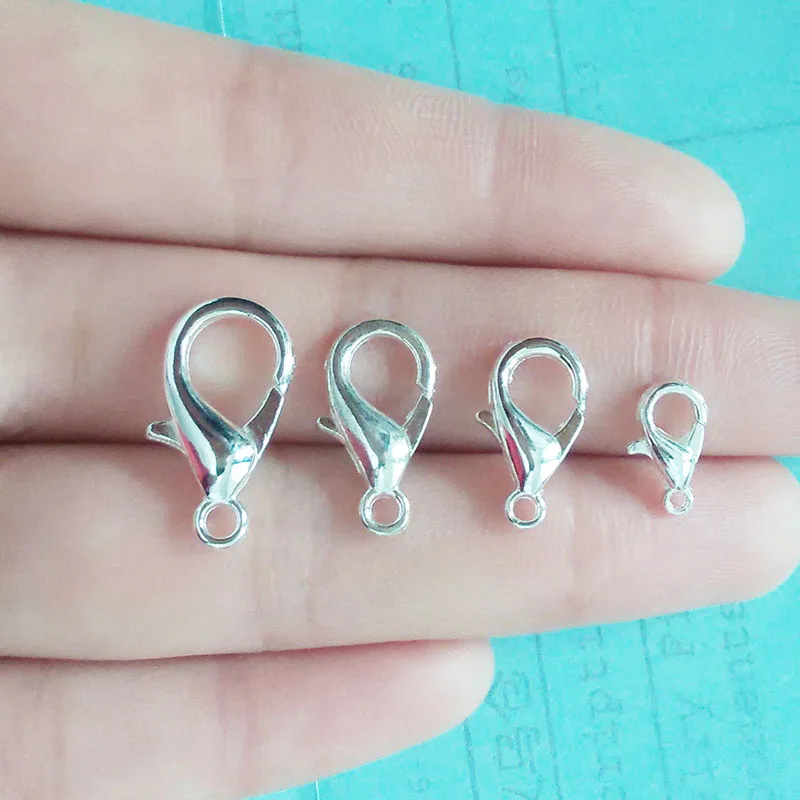 Поворотный замок-карабин застежки для колье бусы обжимные концы подвески