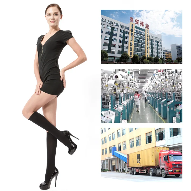 MZ23008 MANZI женские 80D модные бархатные длинные носки белые нейлоновые для весны лета