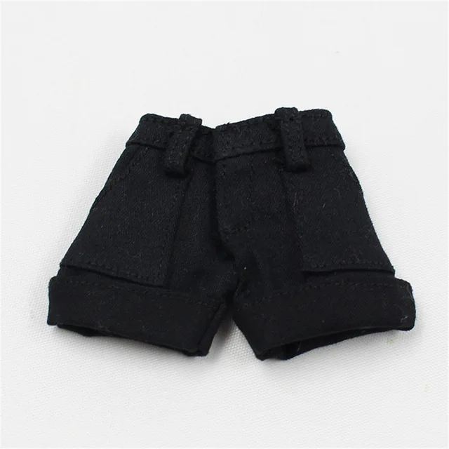 black Blyth doll ледяная кукла licca Боди Короткие штаны белый и черный - Цвет: black