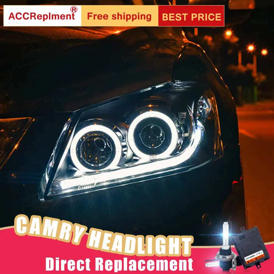 2 шт. светодиодный ные фары для Toyota Camry V1 2009 2011 Автомобильные ангельские глазки