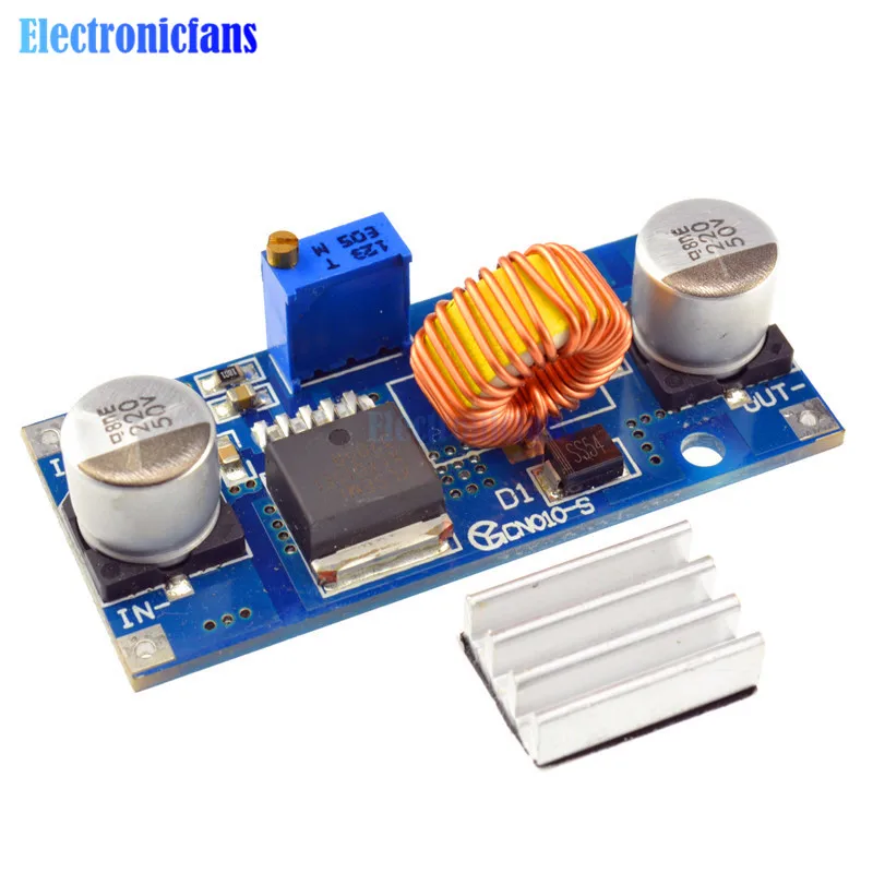 5A DC-DC Step Down Adjustable Power Supply Module Lithium Charger XL4015 4~38V 96% DC Step-Down | Электронные компоненты и
