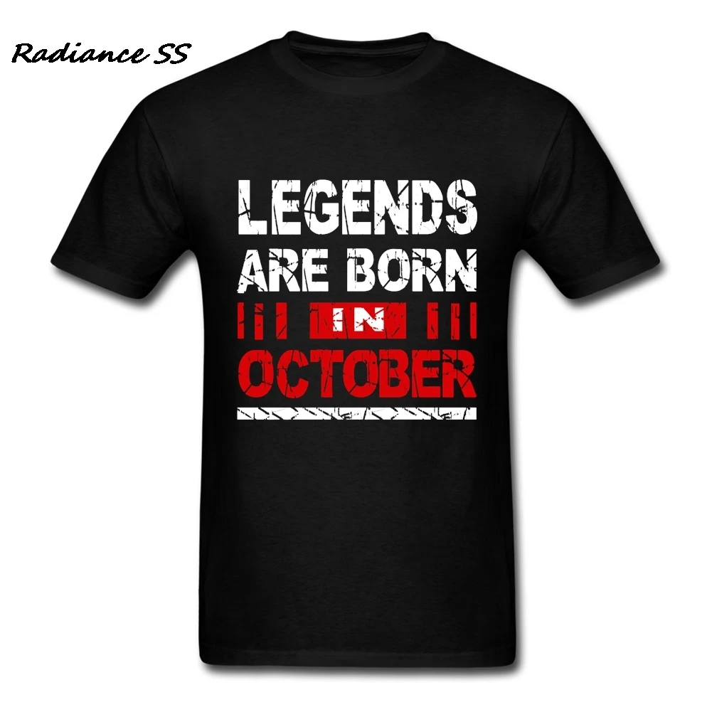 Legends are Born in October мужские рубашки с коротким рукавом принтом топы для