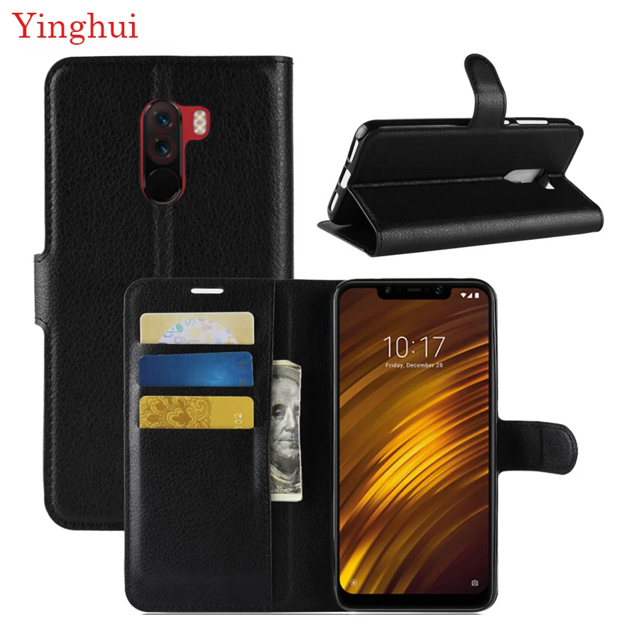 Чехол книжка для Xiaomi pocophone f1 кожаный чехол телефона с подставкой чехлы книжки poco