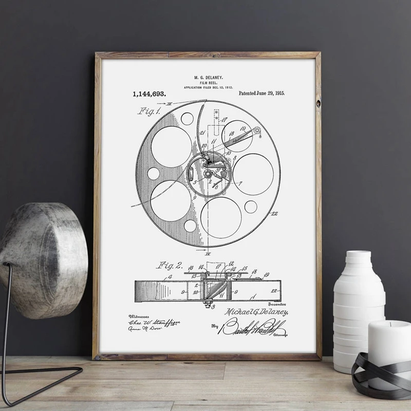 Катушка для пленки патент печати фильмов фотоаппарат художественный плакат