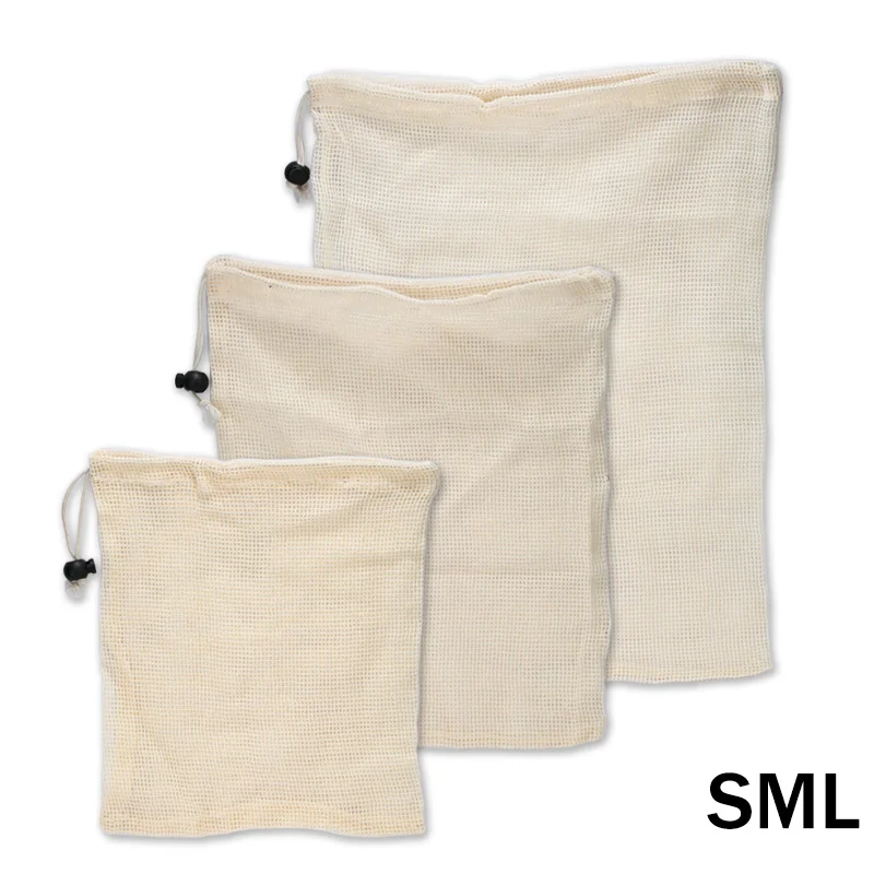 Mesh bag SML 3 шт многоразовые пчелиный воск ткань пищевая обертка свежая сумка для хранения крышка стрейч пчелиный воск обертка для еды хранение экологически чистые кухонные инструменты - Цвет: Mesh bag SML