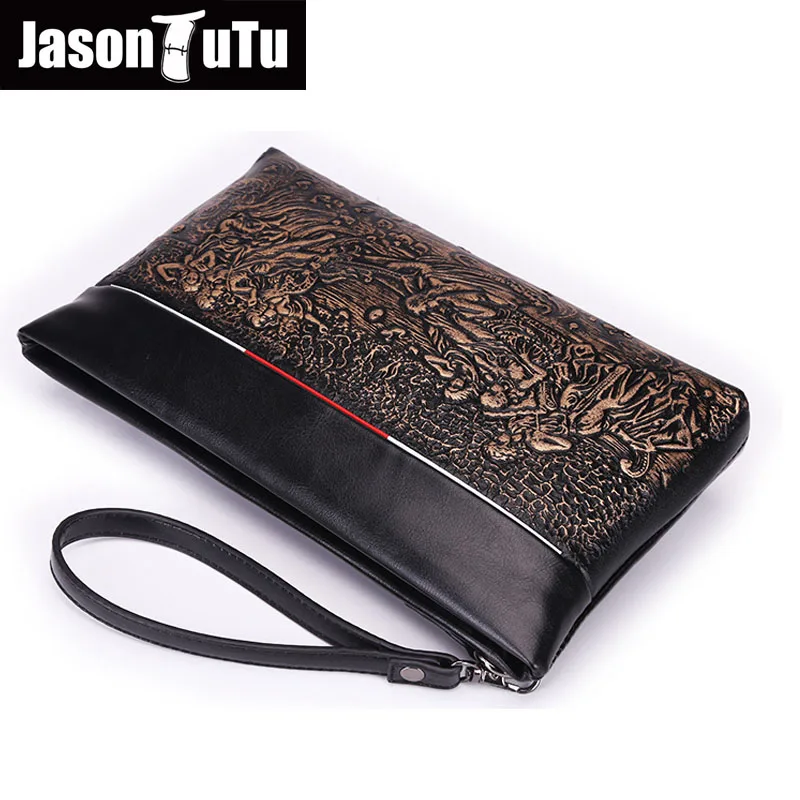 JASON TUTU Brand Vintage Clutch Men bag Good quality PU leather Clutches Phone Holding purse 15-25 days to Moscow B495 |