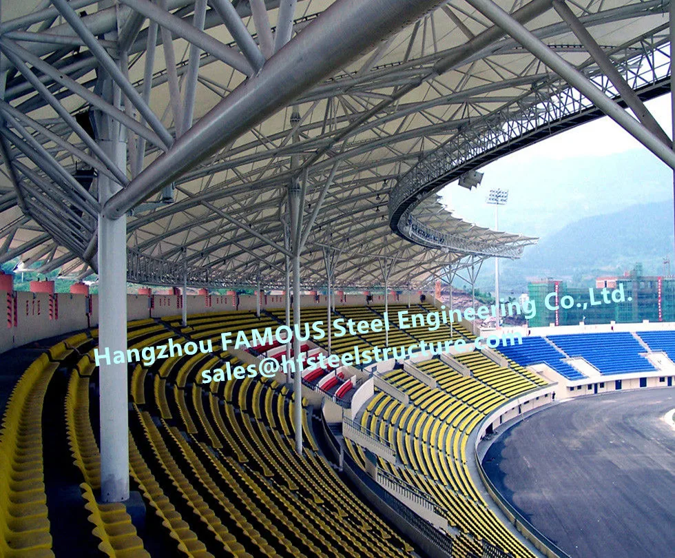 

Pre-Engineered Long Span Tubular Structural Open Air Stadium Steel Pipe Columns And Truss Frames Gymnasium Building