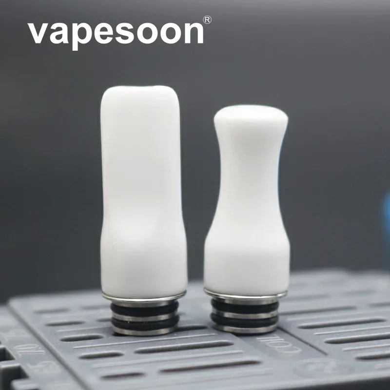 Аутентичные VapeSoon 510 керамика капельного наконечника для TFV8 ребенка MELO 3 мини Сокол бак 510 капельного наконечника белого цвета
