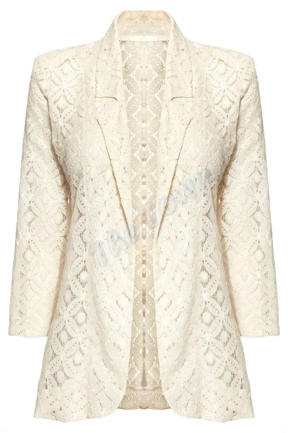 2014 New Season Trendy Spring Winter Women Coat Casual Unlined Slim Fitted Lace Jacket Long Sleeve Outerwear SV21 CB029042 | Женская