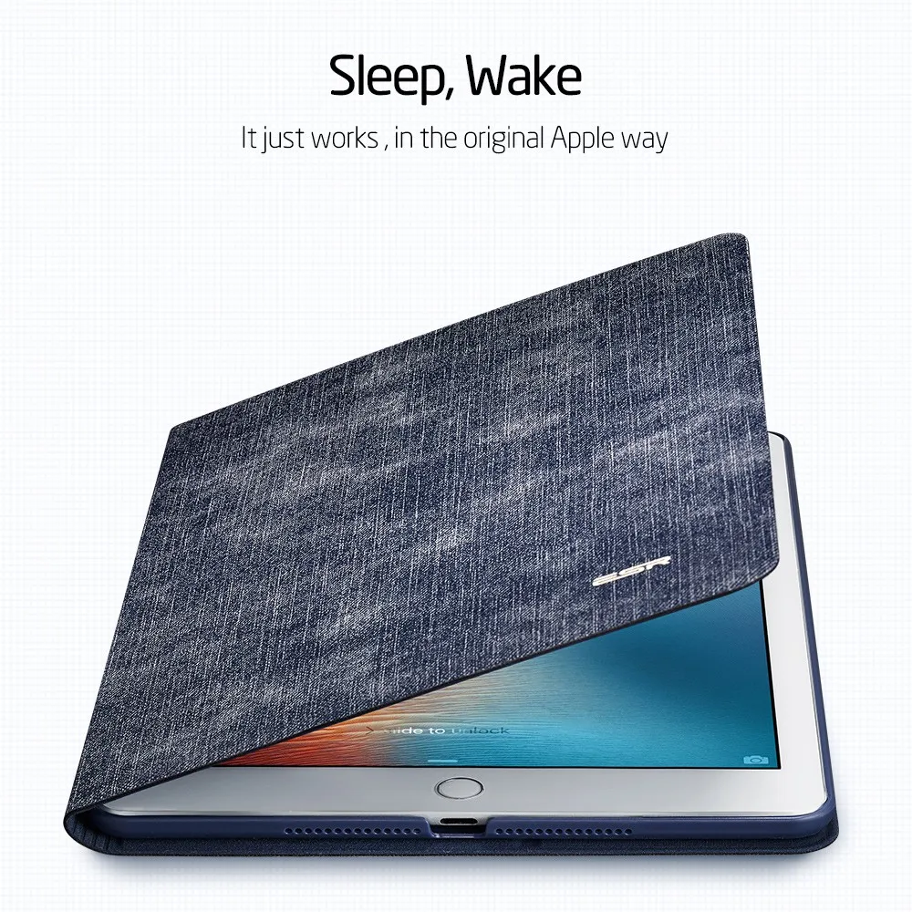 ESR Чехол для iPad Air 2 из искусственной кожи Smart Folio Stand функция автоматического сна Функция бизнес защитный чехол для iPad Air2