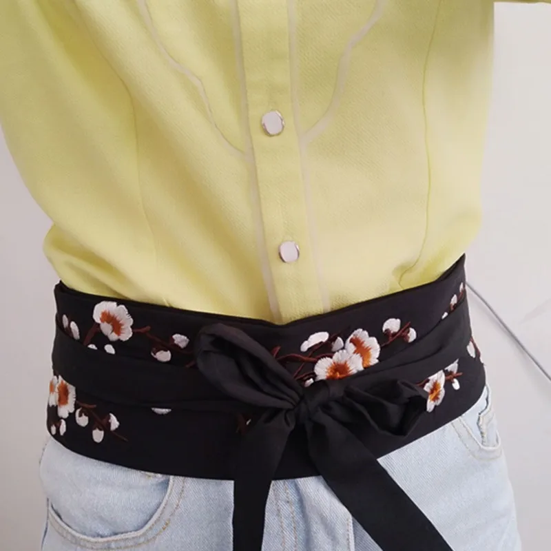 Рубашка пояс корсет ремень Мода Дикий Черный Вышивка Новый женское декоративное