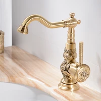 basin faucets antique brass bathroom faucet grifo lavabo tap rotate single handle hot and cold water mixer taps crane al 9977q