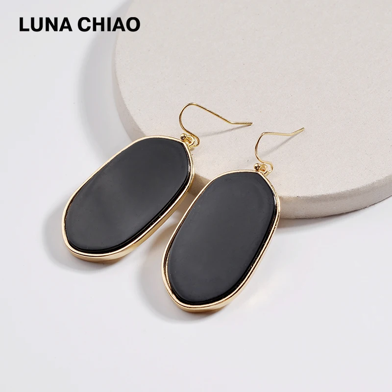 Женские серьги капельки LUNA CHIAO Популярные яркие акриловые пластины из смолы и 10