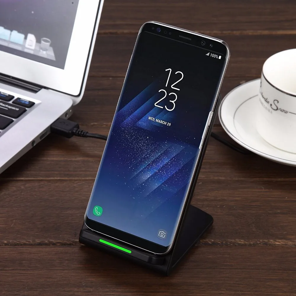 Кожа быстро QI Беспроводной Зарядное устройство для Samsung Galaxy S8/S8 plus/S7/S7 EDGE/S6 Edge