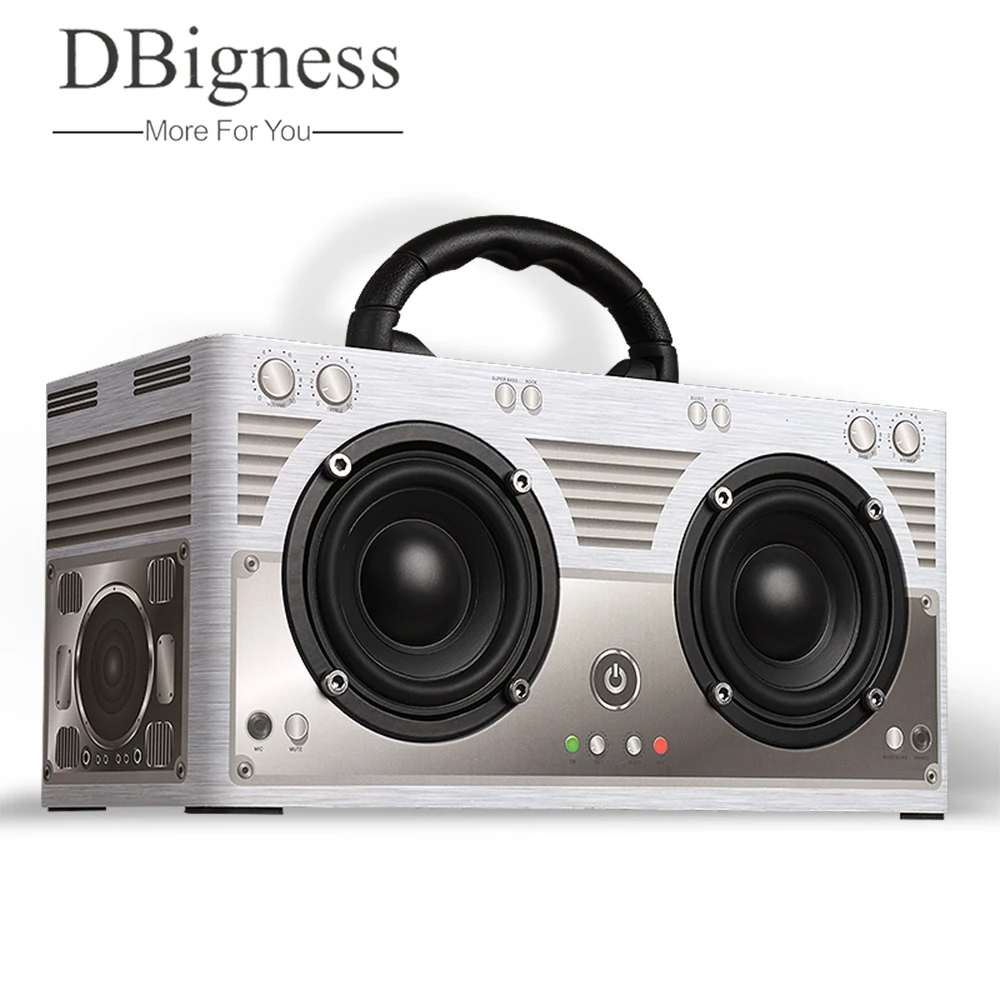 Dbigness 20 Вт Bluetooth динамик картон портативный музыкальная Колонка стерео супер бас