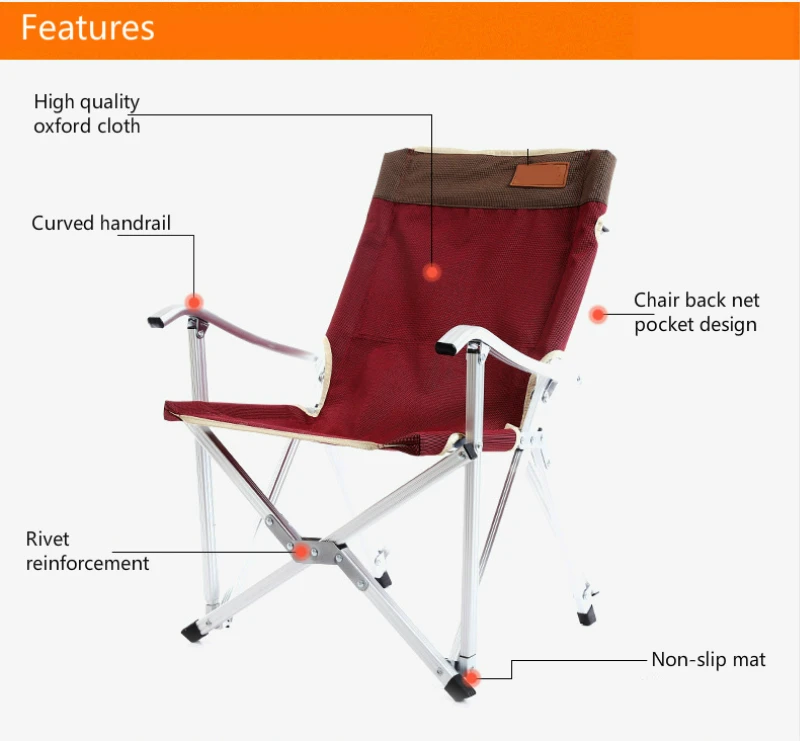 買取 超軽量折りたたみポータブル屋外の椅子高める背もたれ釣りスツールレジャーキャンプとビーチチェア家族旅行椅子