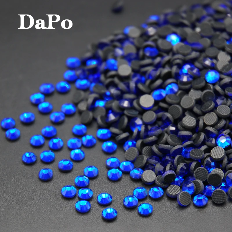 Сапфировые/синие бриллиантовые стразы горячей фиксации со стразами|rhinestone stickers for