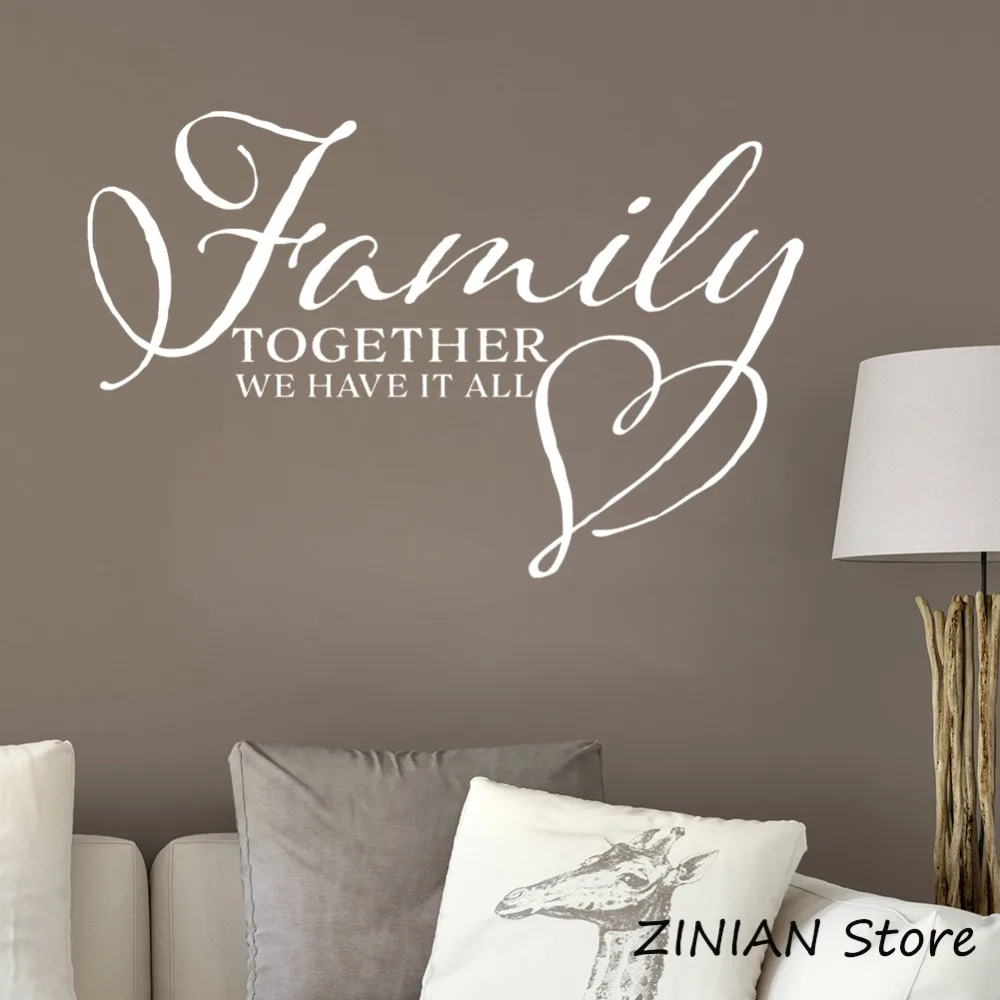 

Family Room Decor Sign Picture Wall Decal Living Room Bedroom Hallway Decorate Family Wall Saying Wall Sticker Vinyl Decals Z074